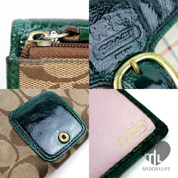 COACH Bleecker Signature Jacquard Wallet with Checkbook Cover - Picture 12 of 13